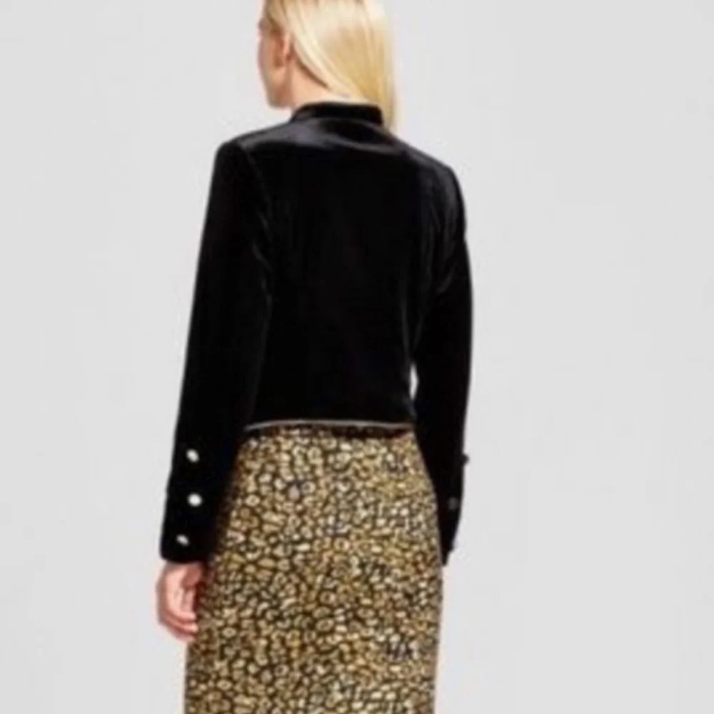 Who What Wear Black Velvet Jacket/Blazer Size S - Picture 2 of 10